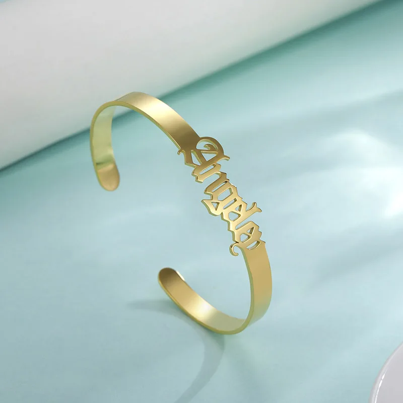 Buy Custom Name Bangle Personalized Any Name Bracelet Closed Wrist Band 2  Mm Thin Bangle Baby's Name Bangle Gifts for Mom Online in India - Etsy