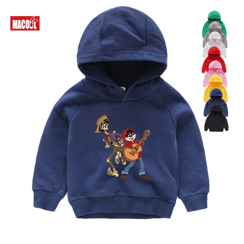 Hoodies9 Свитер; детские толстовки с героями мультфильма «Коко»; детские осенние повседневные топы с длинными рукавами; модная детская одежда для мальчиков - Цвет: Hoodies9