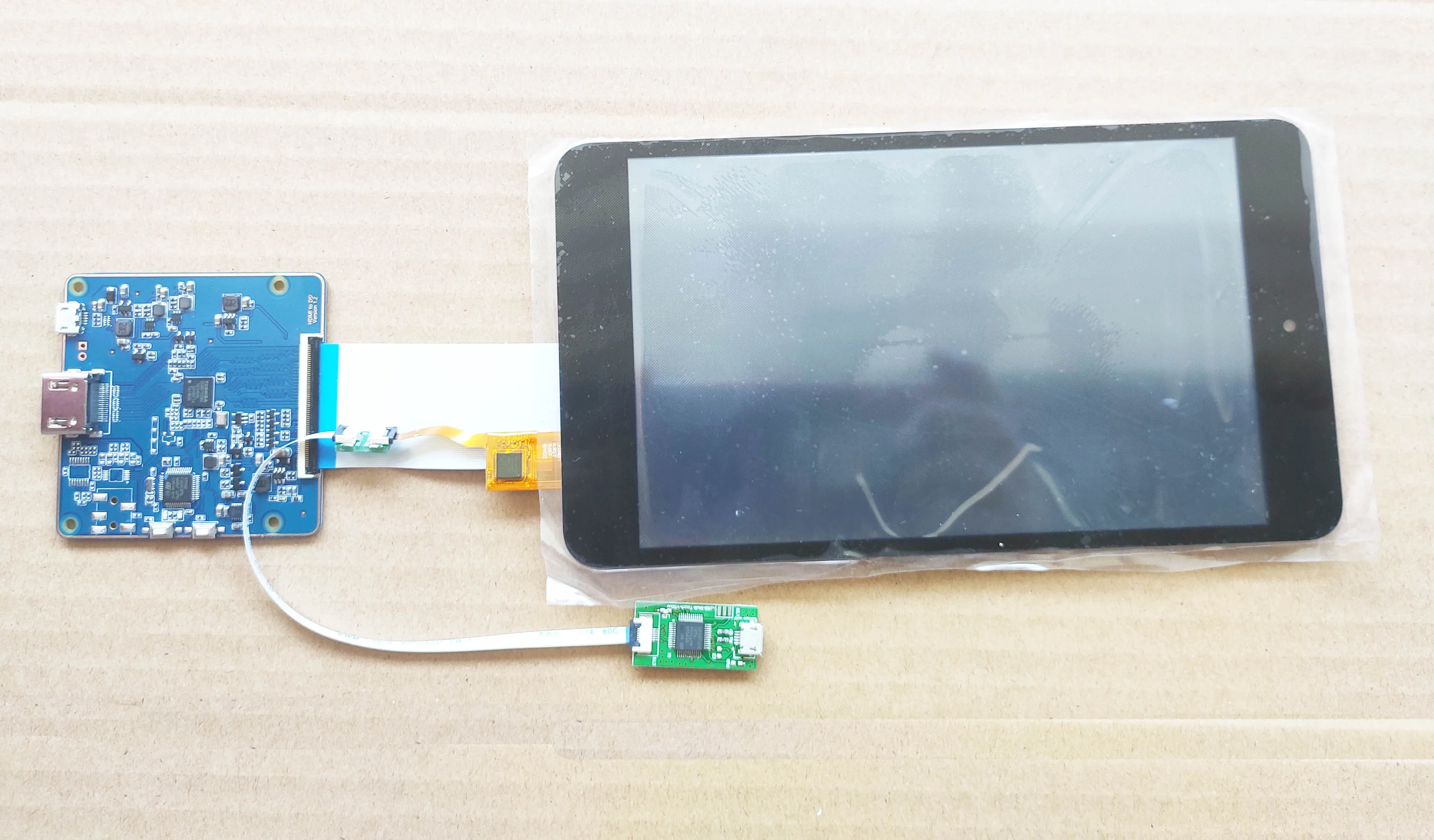 7 дюймов MIPI к HDMI 1200*1920 MIPI ЖК-дисплей с драйвер платы флеш-накопитель USB, сенсорный Поддержка Win7 8 10 Raspberry Pi 3 LT070ME05000 - Цвет: LCD Driver  Touch A