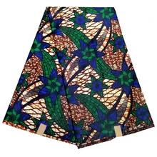 Высокое качество гот Цветочный принт в африканском стиле из вощеной ткани, ткани женская обувь 6 ярдов