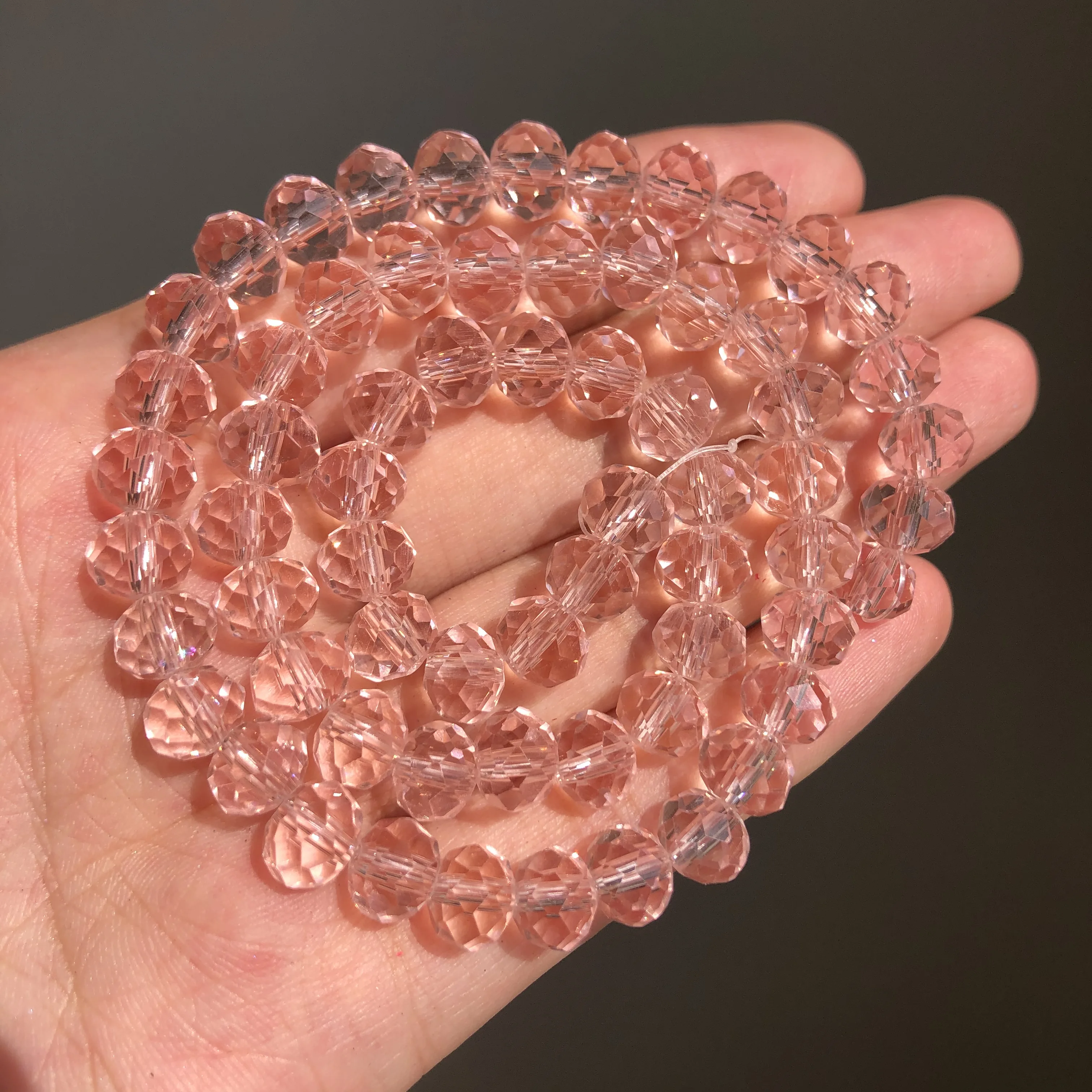 Elegant Faceted Black Crystal Glass Beads for DIY Jewelry and Crafting - Round Rondelle Shape, Various Sizes for Bracelets and Necklaces, Wholesale