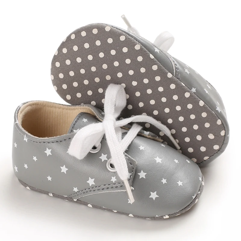 Детская обувь для младенцев; кроссовки с хлопковой подошвой и принтом звезды для мальчиков и девочек; нескользящая обувь для новорожденных; обувь для первых шагов; повседневная спортивная обувь для малышей - Цвет: YTM2292H