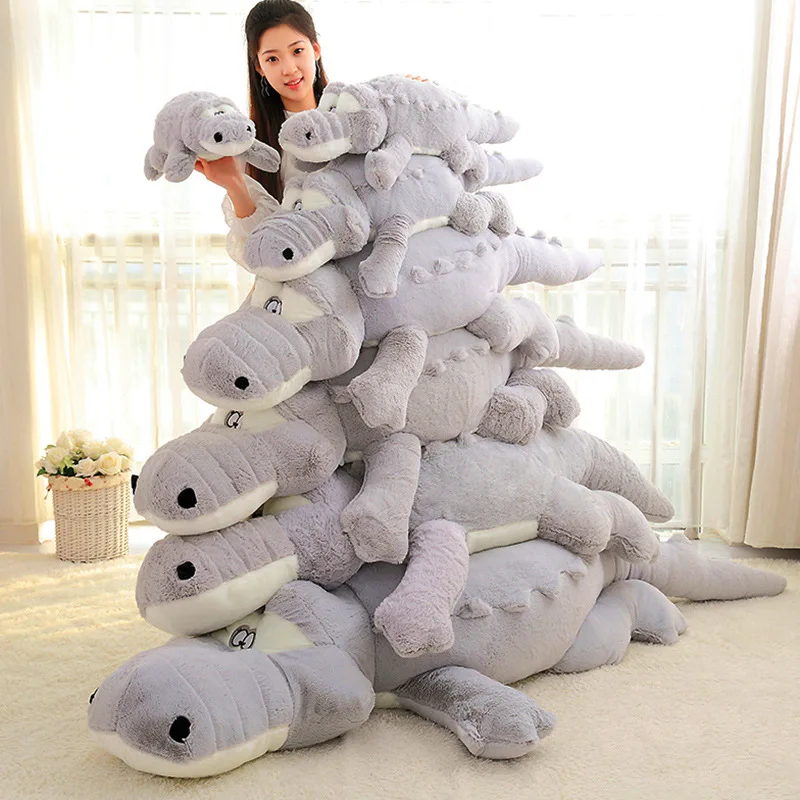 

New Huggable Soft Big Size Crocodile Lying Section Plush Pillow Mat Soft Stuffed Animal Toy Cartoon Plush Dolls Kids Girl Gift