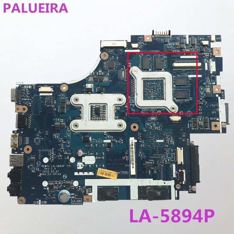 PALUBEIRA для ноутбука Acer Aspire 5742 Материнская плата MBV3402001 PEW71 LA-5894P материнская все