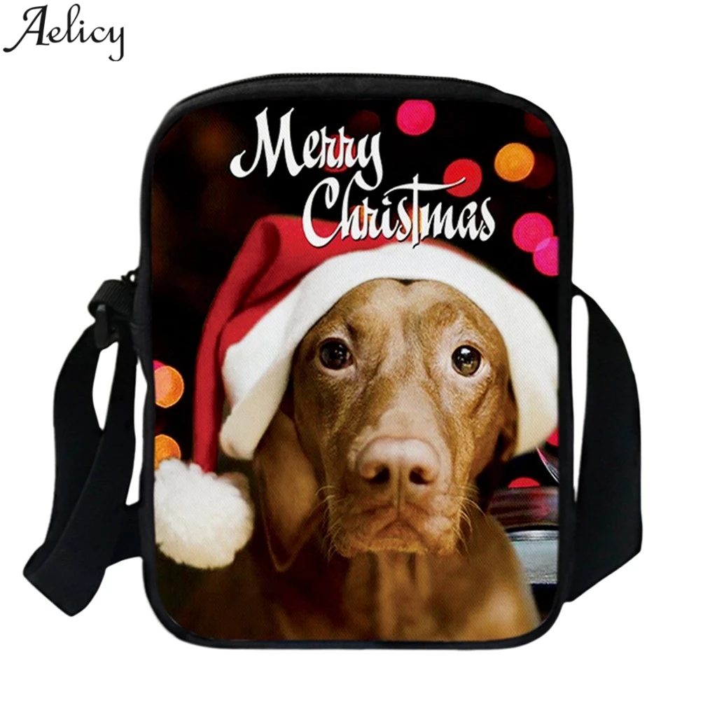 Aelicy Рождество 3D собака мультфильм шаблон Дамская Мода большой емкости плечо Кроссбоди повседневное рождественский стиль сумка через плечо