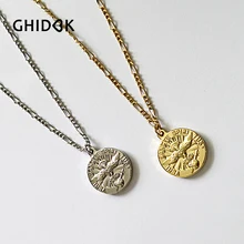 Латунные ожерелья GHIDBK для женщин чокеры золотого цвета с