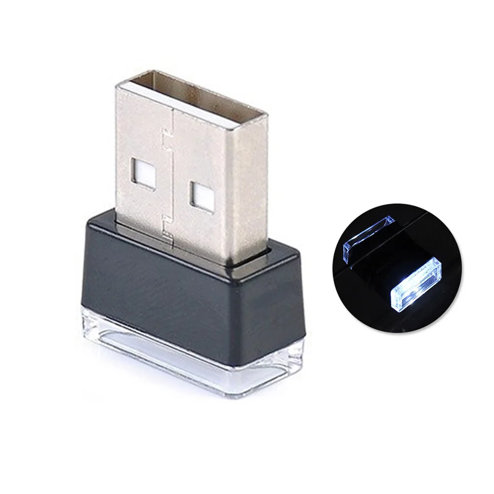 Портативный USB СВЕТОДИОДНЫЙ ночной Светильник для салона автомобиля с внешней атмосферой, декоративная лампа