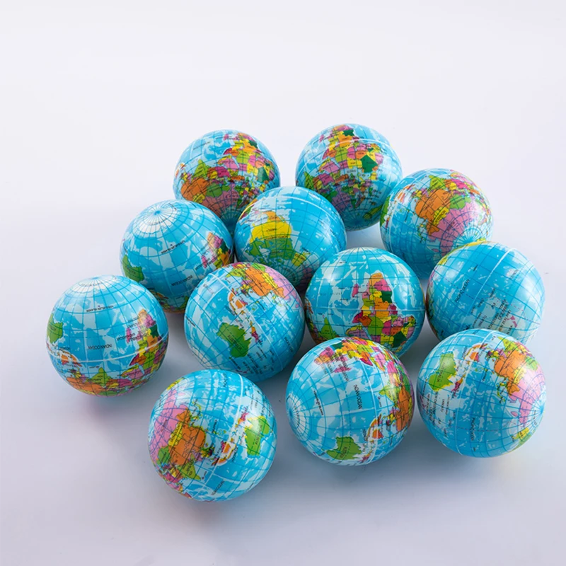 

Soft Model Toys For Children Infant Stress Relief World Map Foam Ball Palm Ball Planet Earth ball