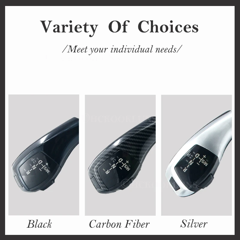 For BMW X1 2009-2014 E84 Car LED Light Gear Shift Knob Shifter Lever Automatic Accessories black carbon fiber 2013 2012 2011