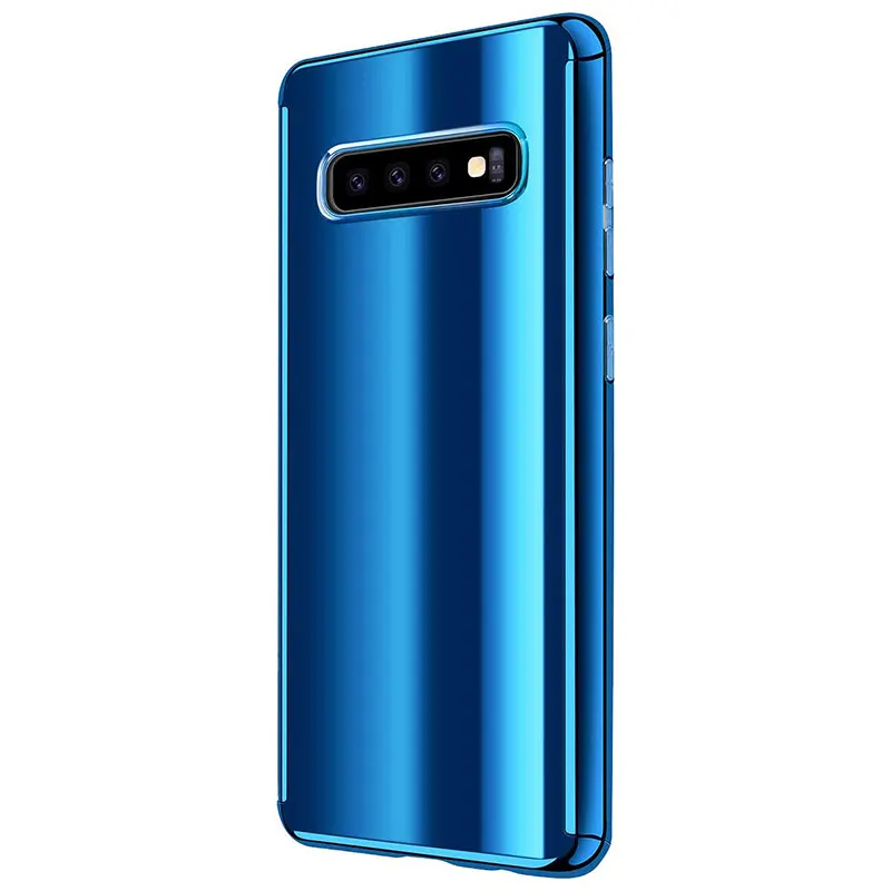 Blue Для samsung Galaxy S10 роскошное покрытие для чехла 360 PC зеркальная поверхность задняя чехол для Galaxy S8 S9 Plus S10e Note 9 8 S7 Edge чехлы - Цвет: Blue