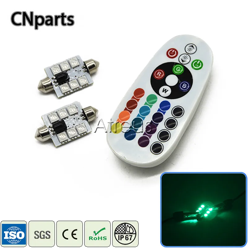 Автомобильный Стайлинг светодиодный светильник 12 В RGB многоцветный 6 SMD 5050 41 мм