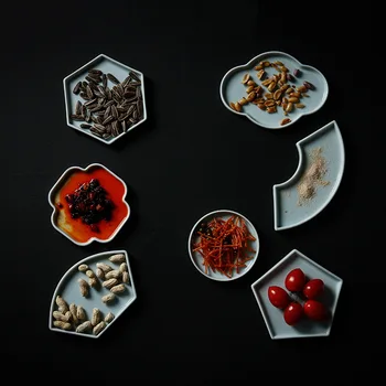 

Creative ceramic tableware plate small ceramic sauce plate cold dish tea plate fruit plate