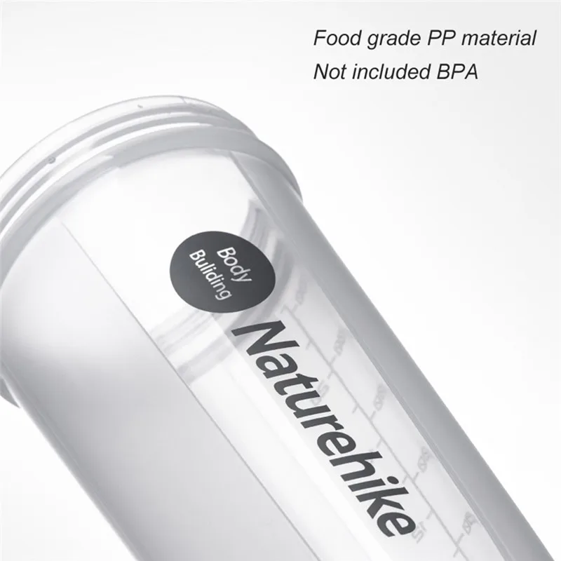 Naturehike дорожные спортивные фляги для воды 700 мл портативный фитнес Milkshake смешивания чашки для бега фитнеса спорта чайник NH19SJ003