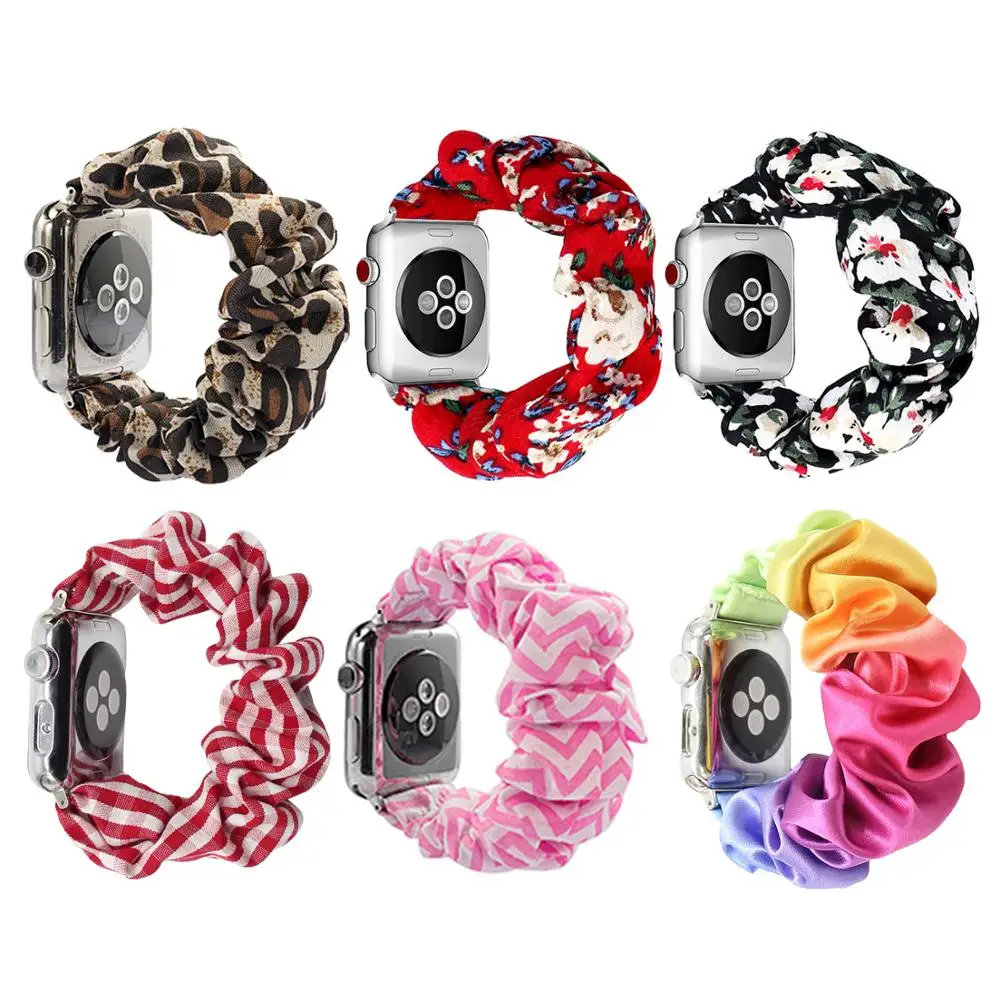 

Scrunchie Elastic Watch Straps for iwatch Bracelet 5 4 3 Watchband for Apple Watch Band Series 5 4 3 2 38mm 40mm 42mm 44mm