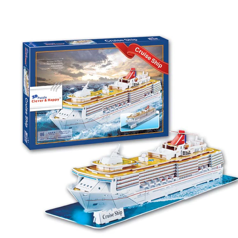 3D модели игрушек модель из бумаги головоломка Круизный корабль c116h бесплатная