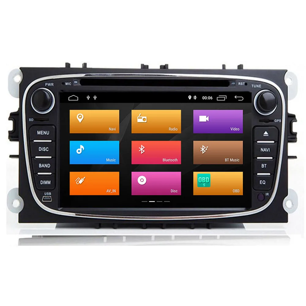 Discount Car Multimedia player Android 9.0 4+64G GPS Autoradio 2 Din For FORD/Focus/Mondeo/S-MAX/C-MAX/Galaxy RAM 4GB 64GB Radio DSP DVR 2