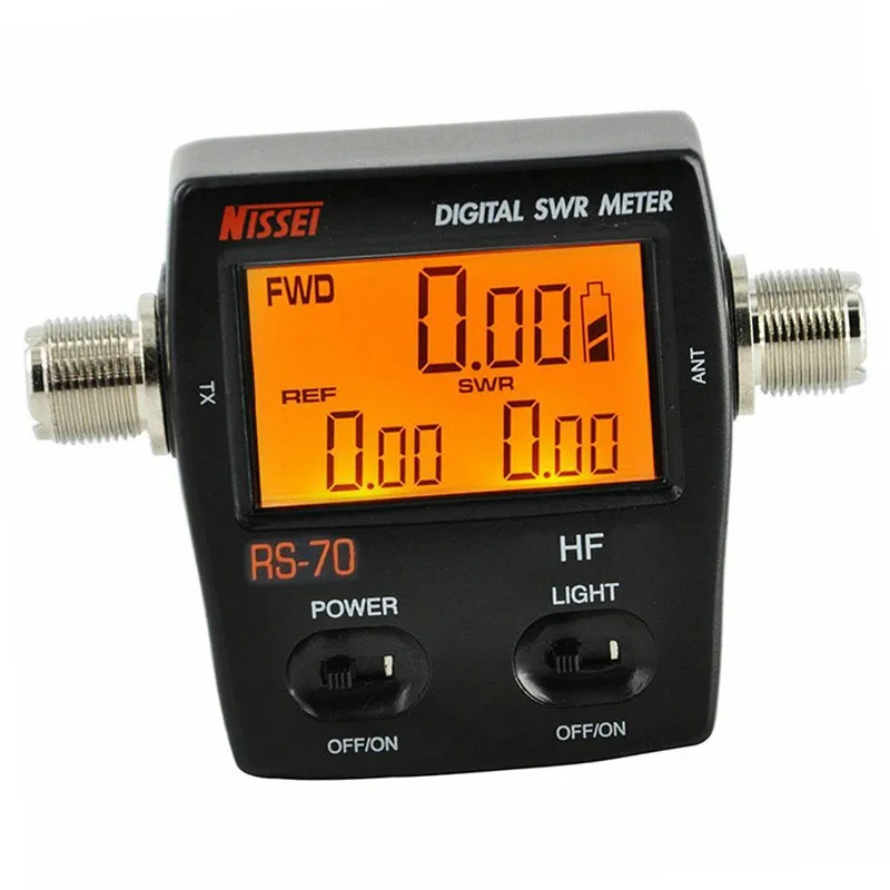 NISSEI RS-70 Digital SWR/Watt Meter HF 1.6-60MHz 200W M Type Connector for 2 Way Radio Walkie Talkie RS70 Power Counter | Электроника