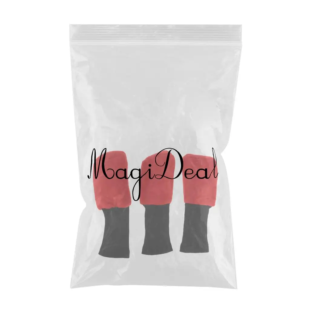 3 Pcs Durable Lightweight Golf Head Black Red Cover Accessories Headcover Protector for Driver Fairway Wood Head Dropshipping