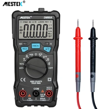 

MESTEK DM90A Digital Multimeter 6000 Counts LCD Display AC/DC Ammeter Voltmeter Frequency Diode Measuring Tools Multimetro Test
