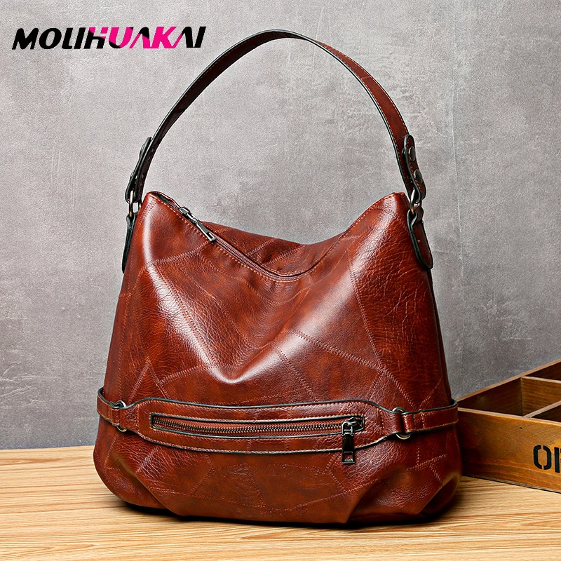 2020 Retro Handbags Women Bucket Bags Designer Large Capacity Female Shoulder Bag PU Leather Ladies Crossbody Sac A Main | Багаж и сумки