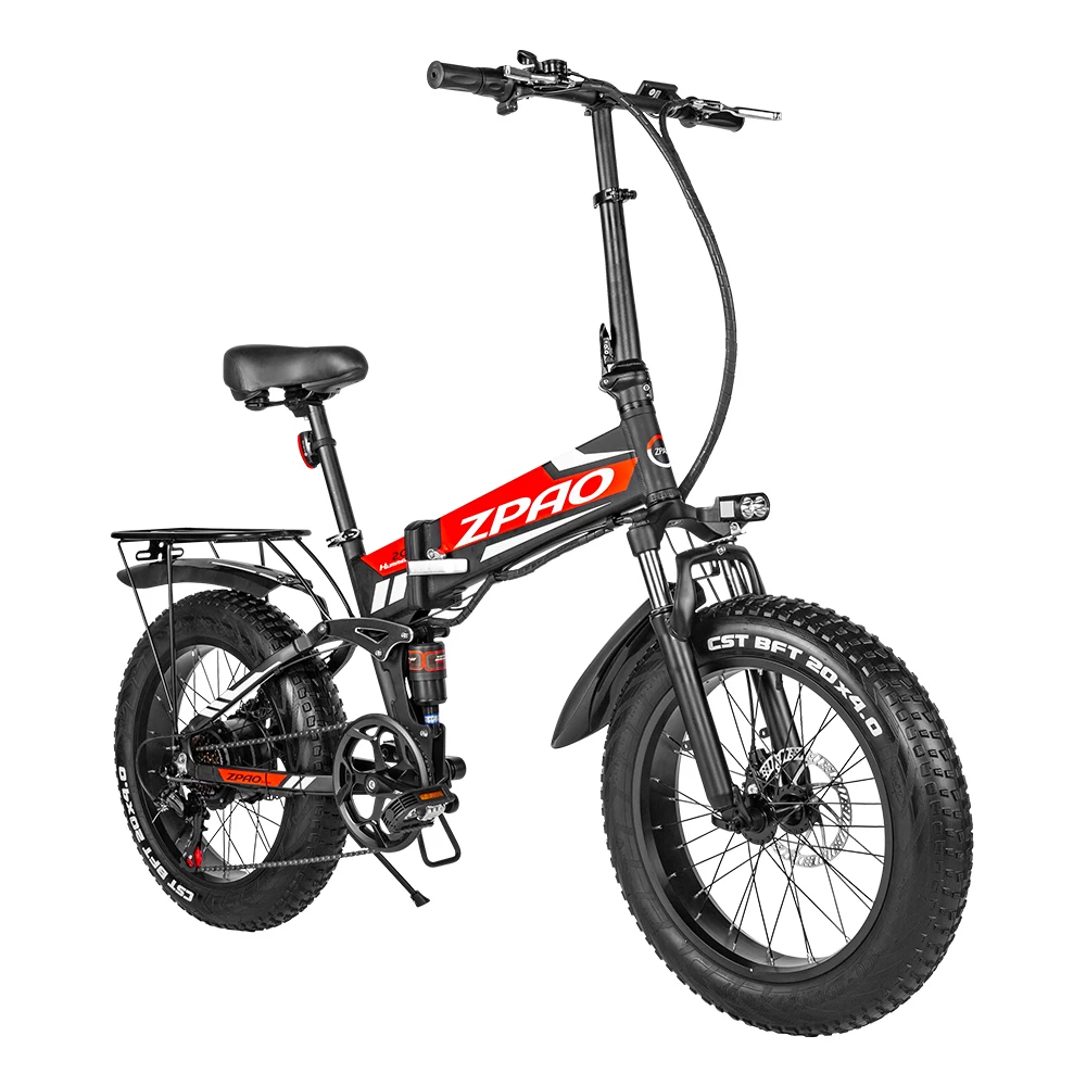 Electric Bicycle 500w 750w Electronic Mountain Snow Bike 4.0 Fat Tire Foldable 48v 12.8Ah Lithium Battery Ebike | Спорт и