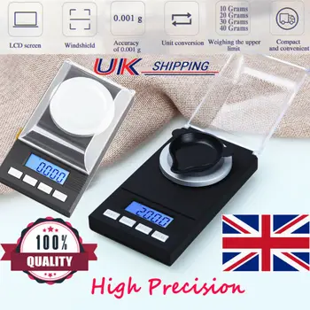 

UK Smart Precision Digital Milligram Jewelry Scale Balance Small Things Weighing