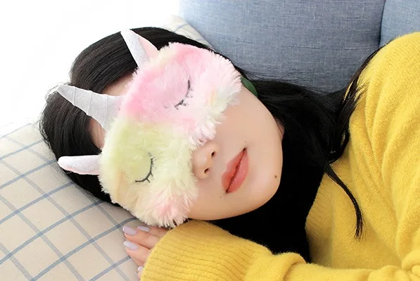

1PC Unicorn Cute Sleeping Mask Eye Shade Cover Patch for Girl Kid Teen Blindfold Travel Makeup Eye Care Tools Night Accessories