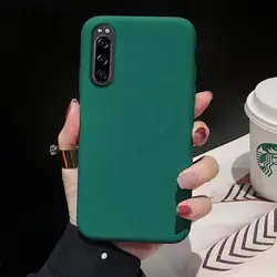 Sleek Silicone Matte Shockproof Phone Case - Sandstone Soft Finish for Xperia X Compact (Green)