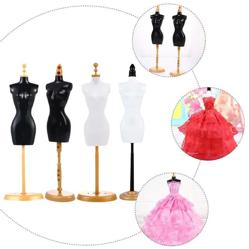 4 Pcs Doll Dress Form Clothing Clothes Displaying Racks Mannequin Model Stands Doll Detachable