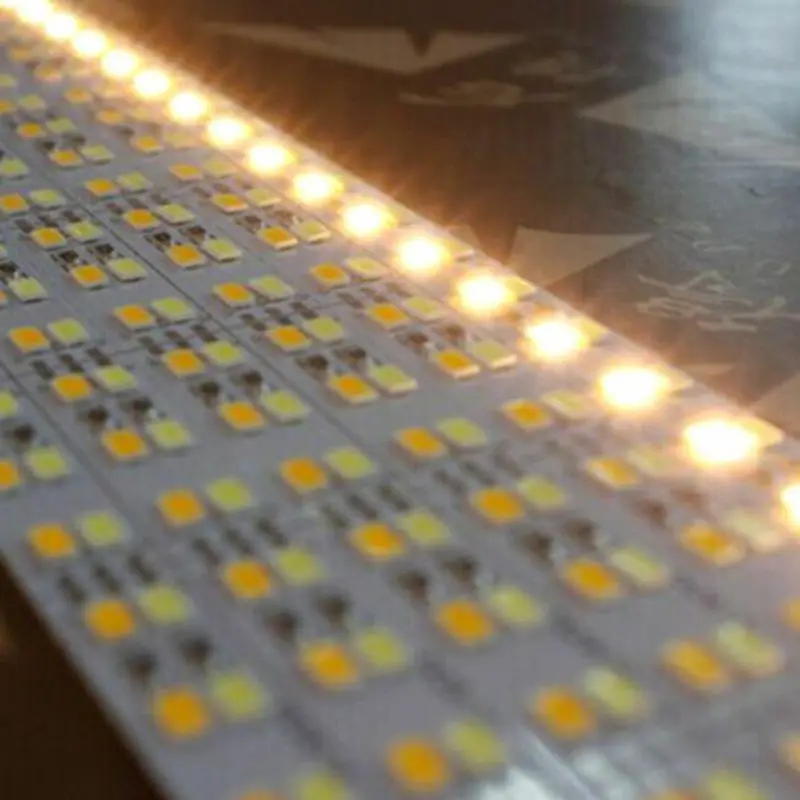 10 шт. 50 см 5630 led жёсткая планка бар двухрядный 36led белый и теплый белый 12 в шкаф не водонепроницаемый кухонный светильник