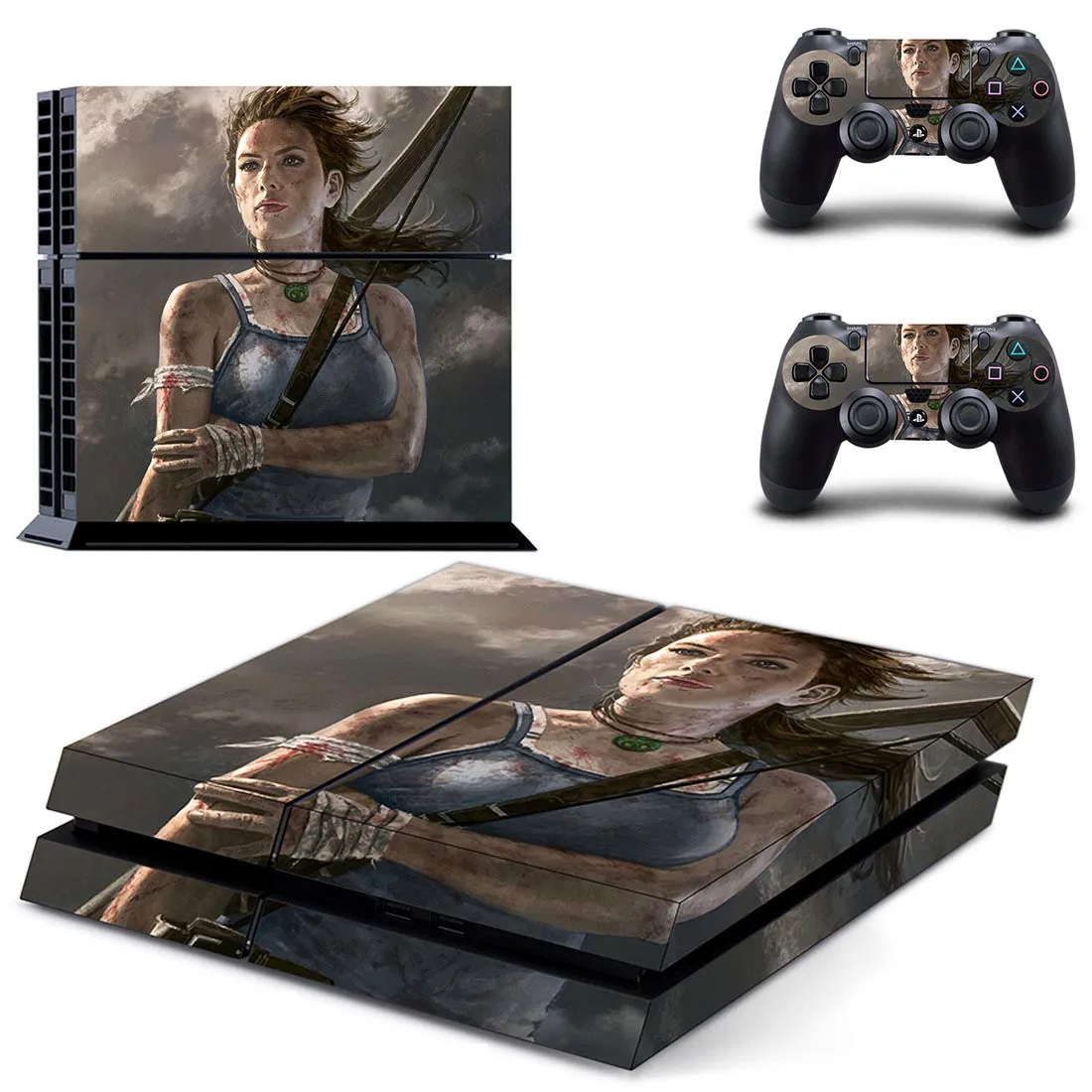 Rise of the tomb raider стикер s Наклейка для PS4 PS 4 наклейка Play station 4 наклейка Pegatinas для консоли playstation 4 и 2 контроллера