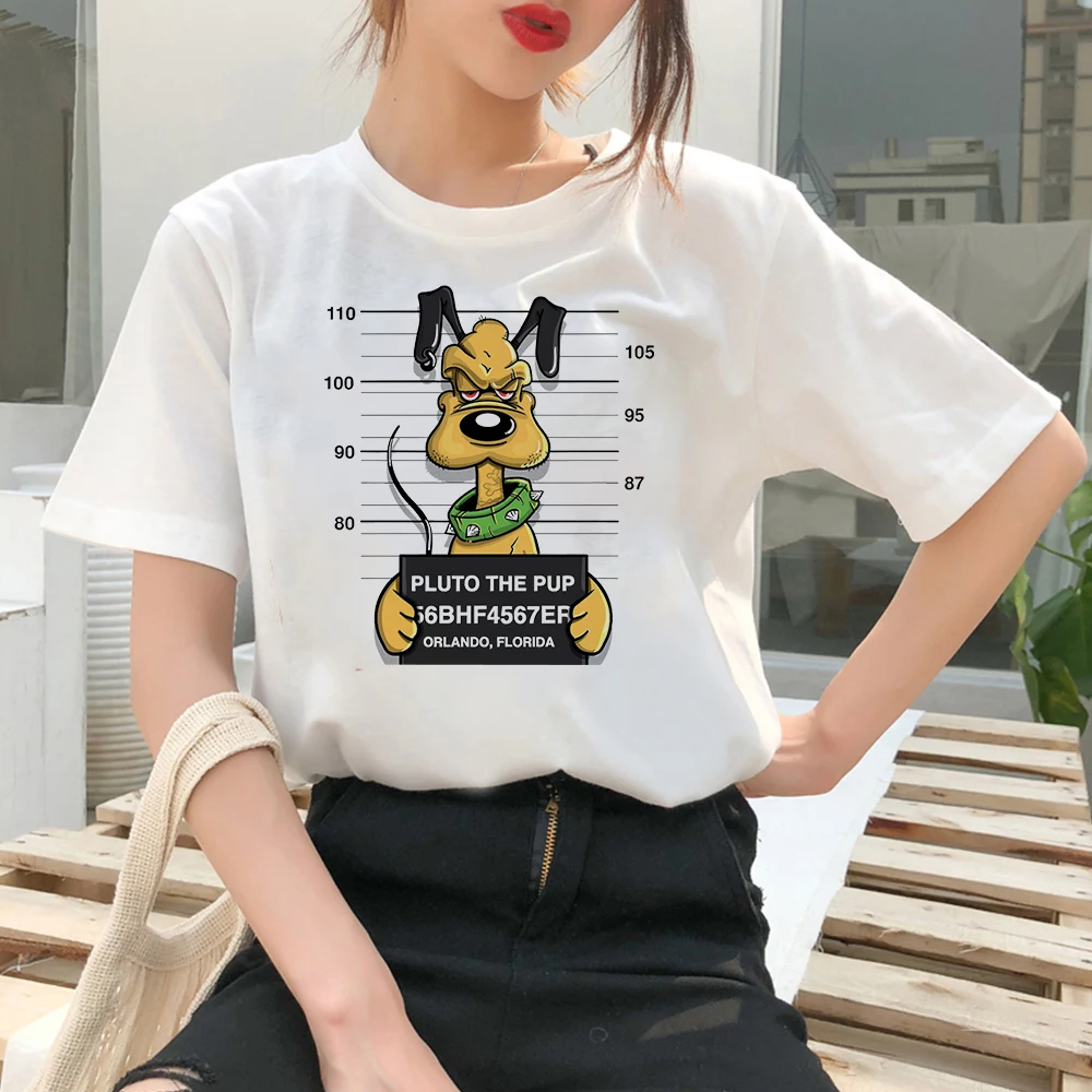 Women's Clothing Summer 2022 Mickey Minnie Mouse Disney Short Sleeve T-shirts for Girls Funny Fashion Streetwear Woman Shirt