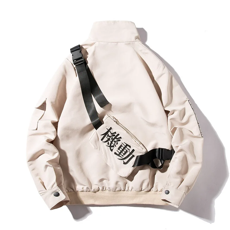 E-BAIHUI Hip Hop Jacket Patchwork Zipper Multi Pockets Jacket Satchel Harajuku HongKong Style Streetwear Vintage Track Jacket P7 E-BAIHUI Hip Hop Jacket Patchwork Zipper Multi Pockets Jacket Satchel Harajuku HongKong Style Streetwear Vintage Track Jacket P7