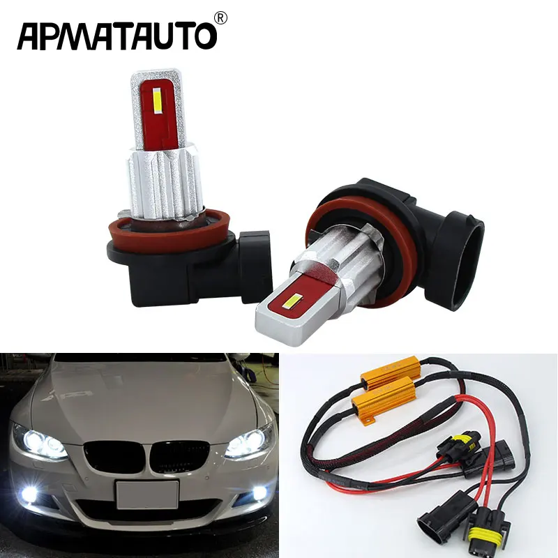 

2pcs Canbus H8 H11 LED Bulbs White yellow For Fog Lights For BMW 3/5-Series 328i 335i E39 525 530 535 E46 E61 E92 E93 F10 X3 F25