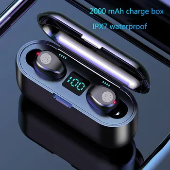 

Wireless Communication Earphone Stereo Sport Ear Phone Headset Power Display with Charging Case