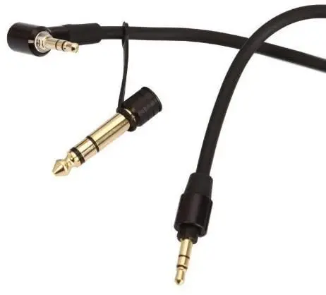 KUTOU Audio Cable for Beats by dr.dre Pro Detox Solo Studio Headphone Cable 3.5mm Spring Extension Cable with 6.5mm Adapter