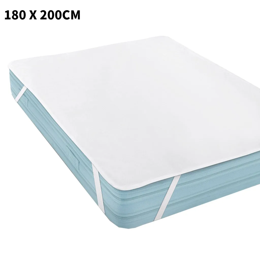 Combination Smooth Waterproof Mattress Cover Plus One Pair Pillow Protector Anti Mites Mattress Cover Pillow Cover 70x140 cm - Color: 180 x 200cm