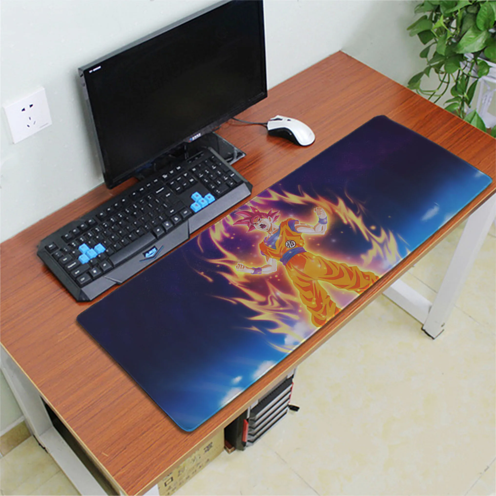 Dragon Ball z padmouse 800x300x2 мм коврик для мыши для ноутбука коврик для мыши Son Gohan notbook компьютерный игровой коврик для мыши геймер игровые коврики - Цвет: Lock Edge 30x80cm