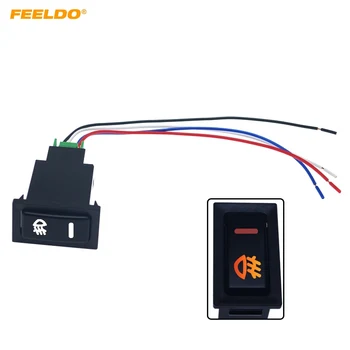 

FEELDO 1PC Car Fog Light Switch Working Light Switch For NISSAN 2013+ Qashqai Juke Tiida Almera 5pin On-off Switch Wire Cable