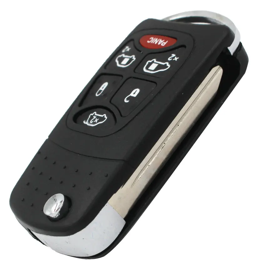 KEYECU 4+ 1/5/5+ 1/6 Кнопки Дистанционного флипа ключа оболочки чехол для Chrysler 300 Sebring PT Cruiser для Dodge Ram Durango для Jeep