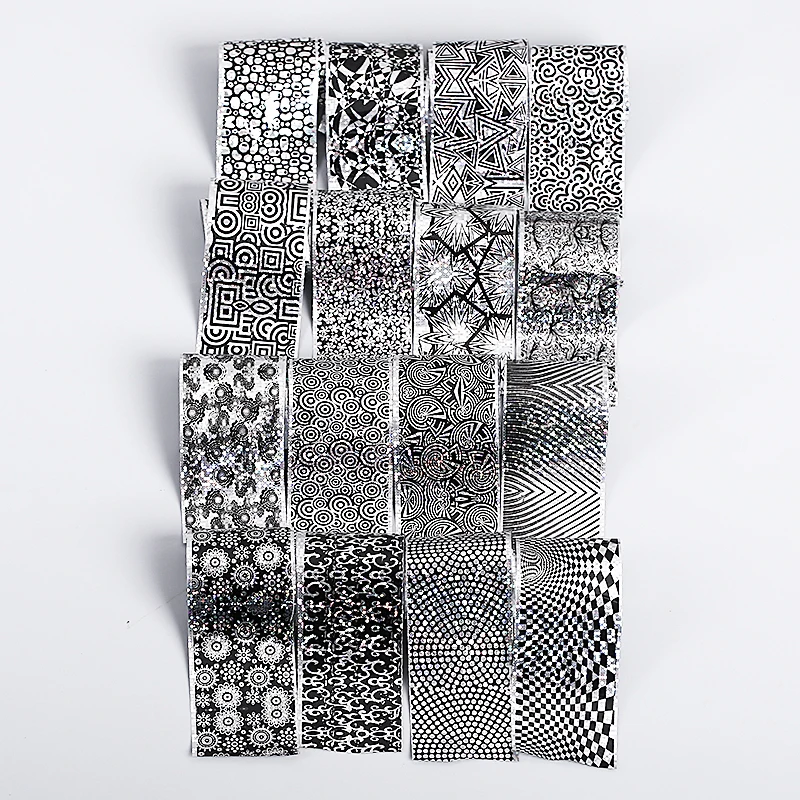 Nail Foil For Manicure UV Gel Polish Sticker Colorful Pattern Transfer Foil Nails Decal Sliders For Nail Art Decorations