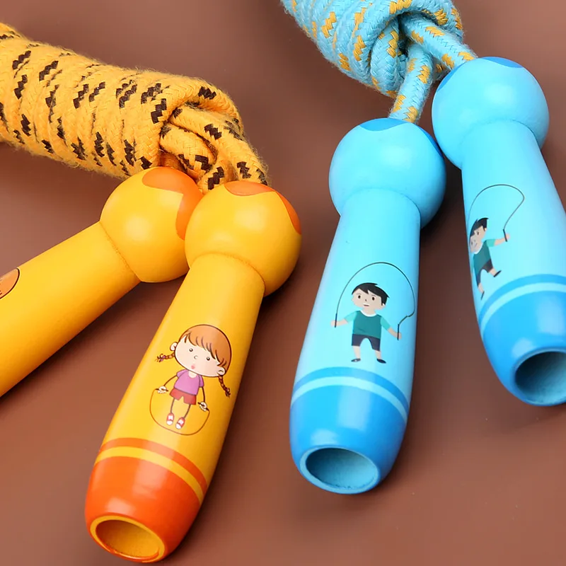 Детские скакалки с деревянной ручкой 3 М регулируемые спортивные Бодибилдинг