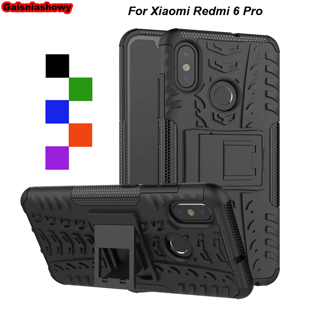 Shockproof Armor Case For Xiaomi Redmi Note 5 6 Pro Kickstand Holder Rubber Silicone Cover S2 Phone Shell |