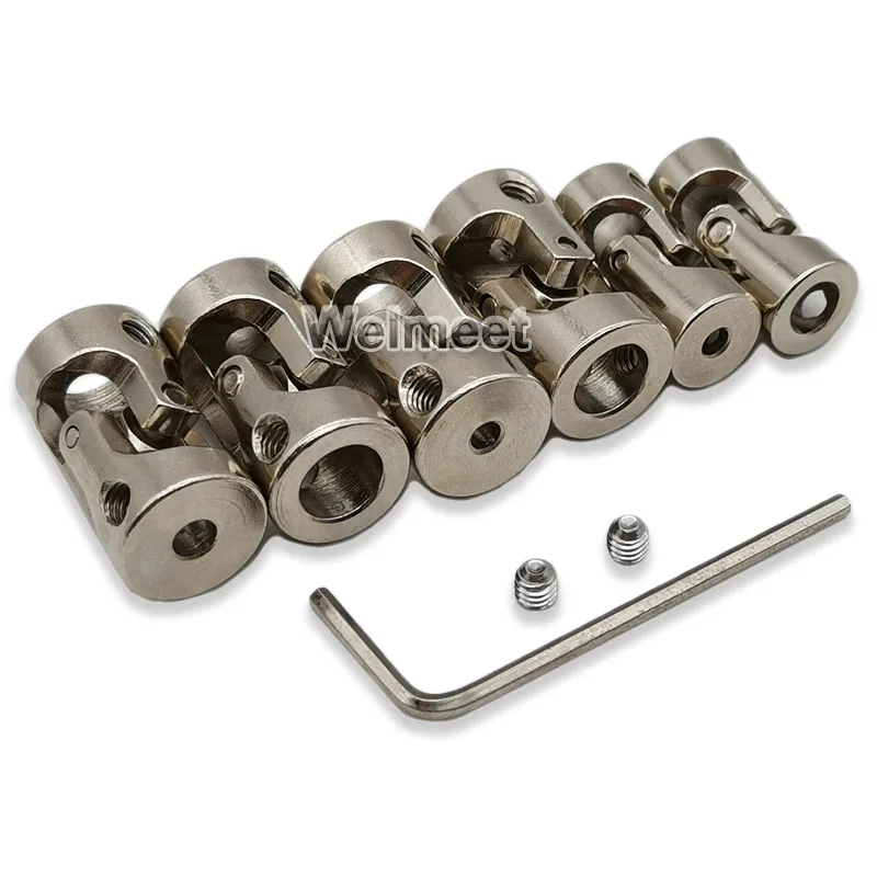 Shaft Coupler Flexible Coupling Shaft Connector Rigid Shaft Coupler 2.3/3/3.17/4/5/6/8mm Metal Universal Joint Coupling Boat Car Model Shaft Coupler Motor Connector