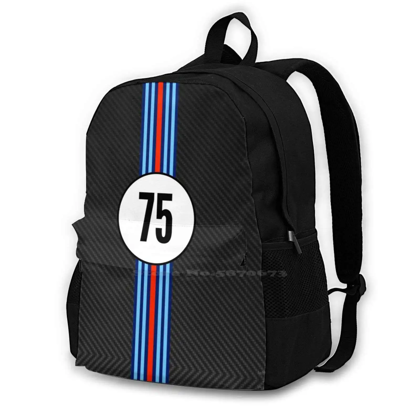 

Racing Stripes Carbon Background 75 Women Men Teens Laptop Travel School Bags Optic Gaming Advan Toyo Tires Martini Drink