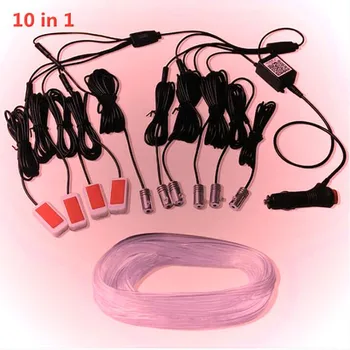 

12v rgb led atmosphere lamp with car interior 8m fiber optic strip light and foot floor light by indoor phone application