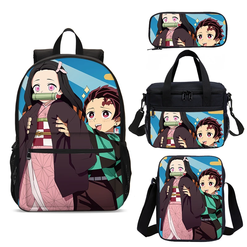 Giyu Tomioka Demon Slayer School Backpack for Boys Girls Laptop Bag Sports Traveling Daypack 16.512.55.5 in
