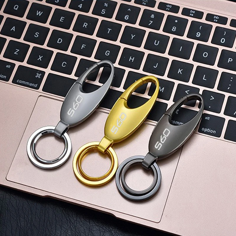 

Men Women Car Key chain custom made Alloy Metal Clasps Hooks Fashion Buckle Waist Keychain for among as Volvo s60 accessorie
