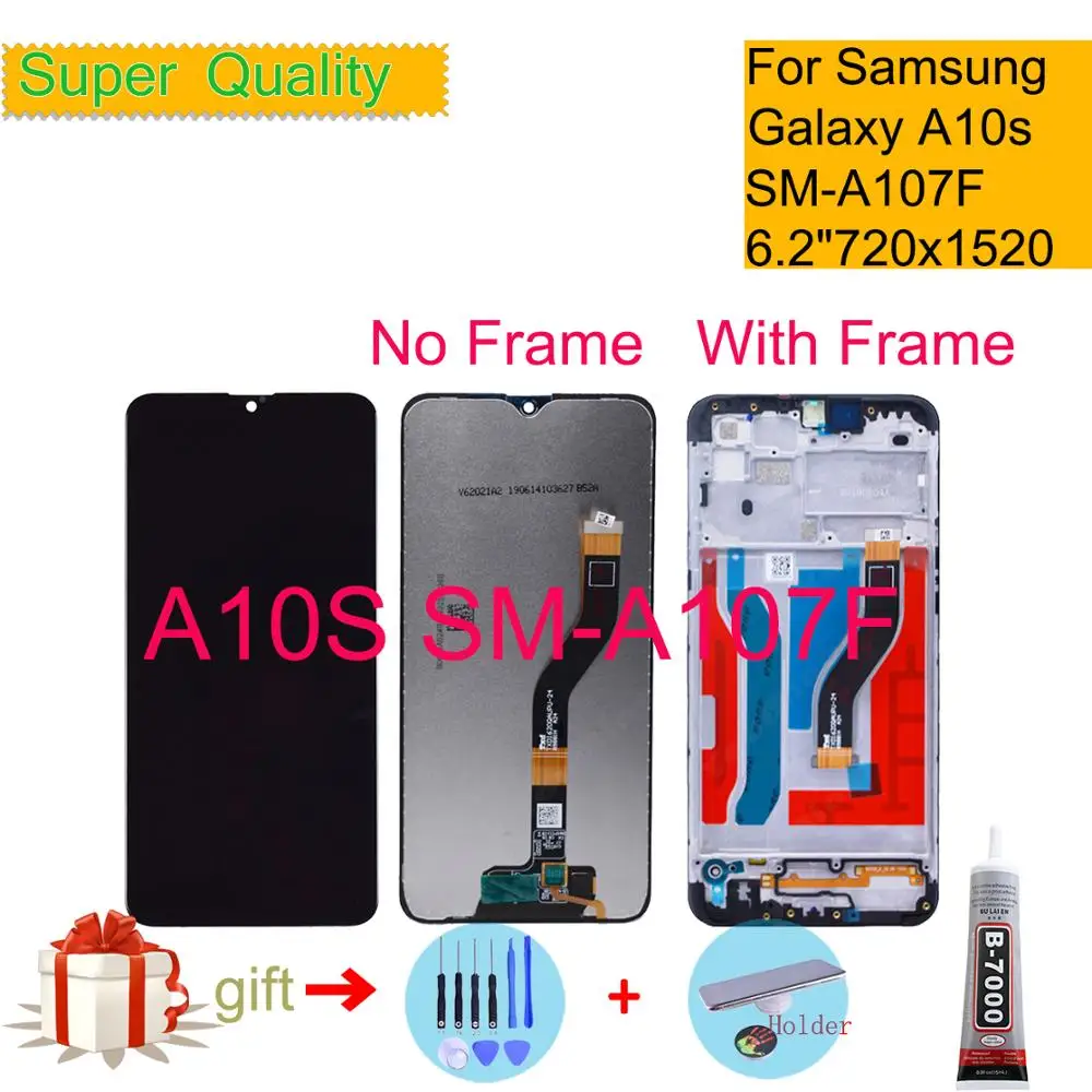

6.2" LCD For Samsung Galaxy A10S A107 A107F SM-A107F LCD Display Monitor Module Screen Digitizer Assembly With Frame INCELL