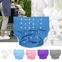 Washable Adult Pocket Nappy Cover Adjustable Reusable Diaper Adult Diaper Pants Old People Incontinence Pants Underwear 1